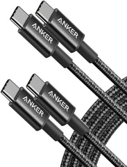 2-Pack Nylon USB-C to USB-C Cable (3.3ft, 60W)