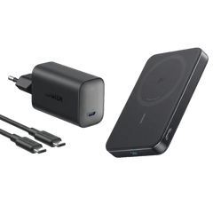 Anker Nano Charger (100W) with USB-C Cable + Anker MagGo Power Bank (10,000mAh, Slim)