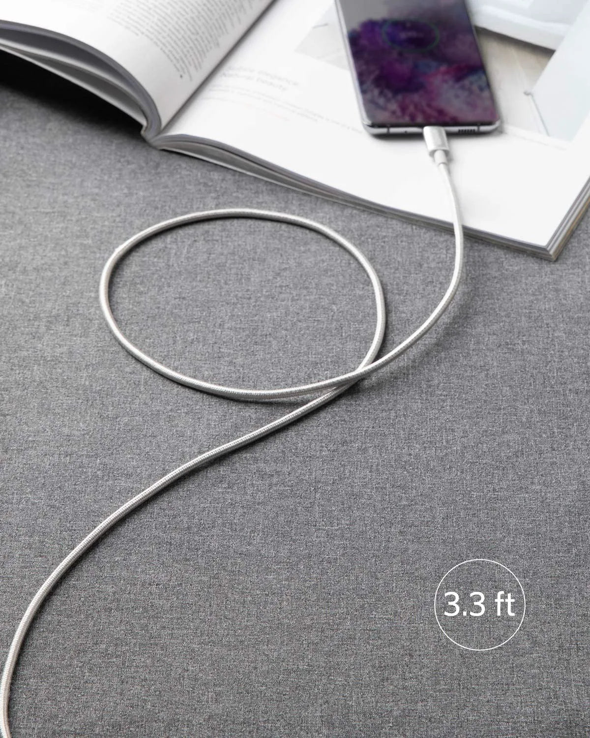 2-Pack Nylon USB-C to USB-C Cable (3.3ft, 60W)